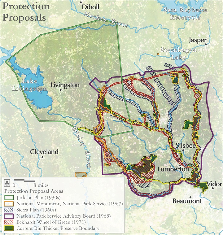 Texas Landscape Project: Map of Big Thicket Protection Proposals
